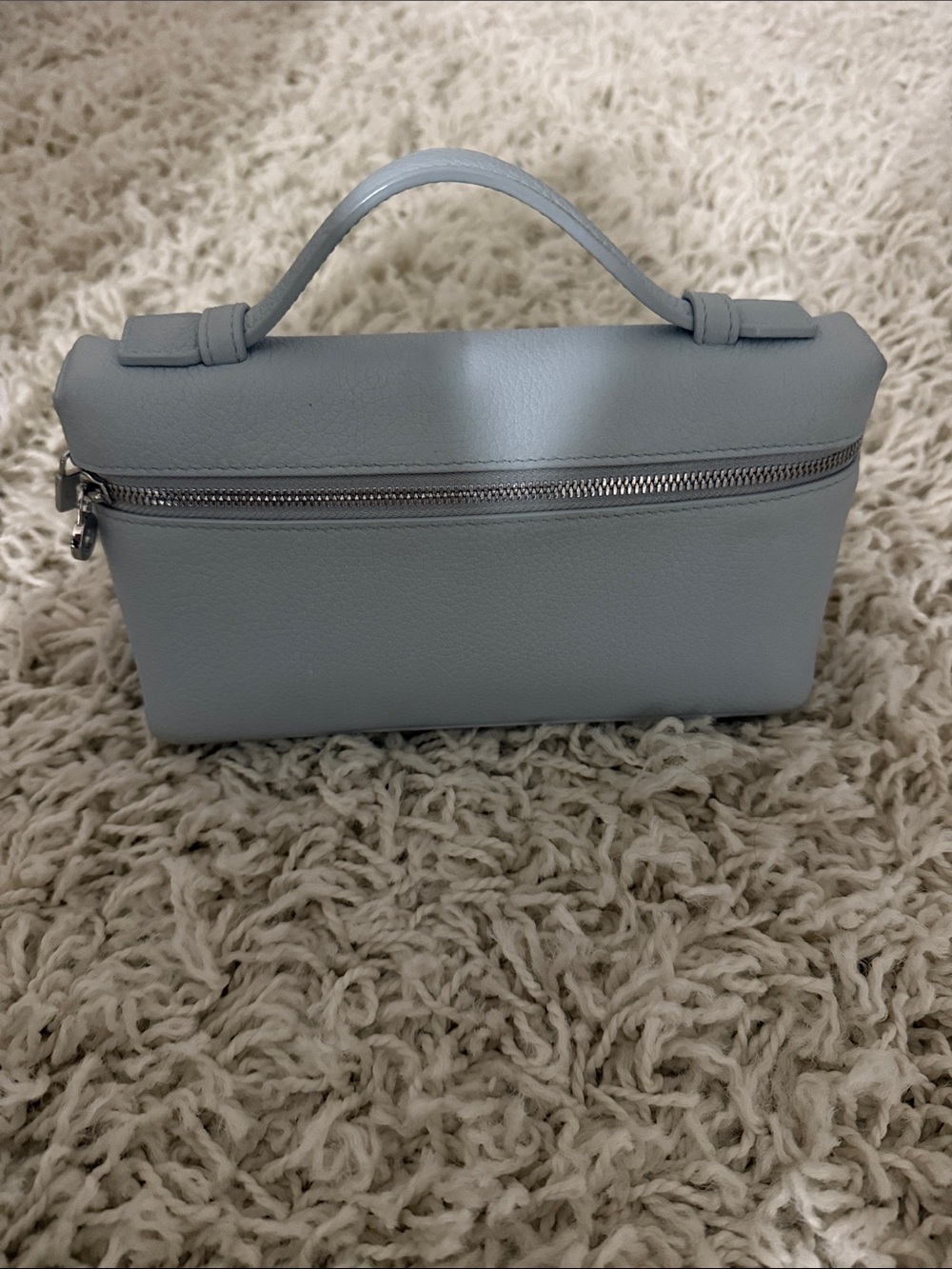 Loro Piana Mini Top-Handle Bag in Light Blue